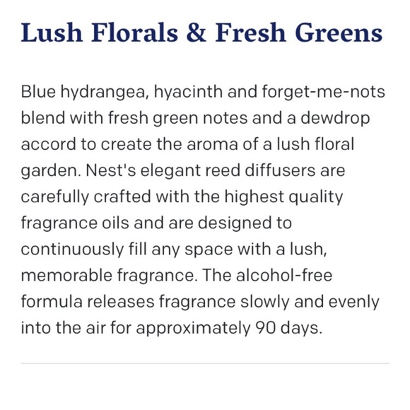 Nest Fragrances New York Blue Garden Reed Diffuser - 5.9oz. - NEW in Box - Picture 2 of 4